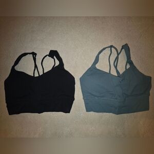 Paragon Fitwear Women's Strappy Sports Bra's - Black and Olive Gray